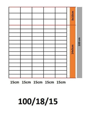 Siatka Leśna Ocynkowana Gęsta 100/18/15 50mb