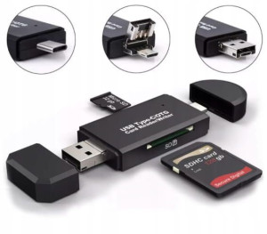 Czytnik Kart SD 5w1 Pendrive Micro USB USB-C OTG