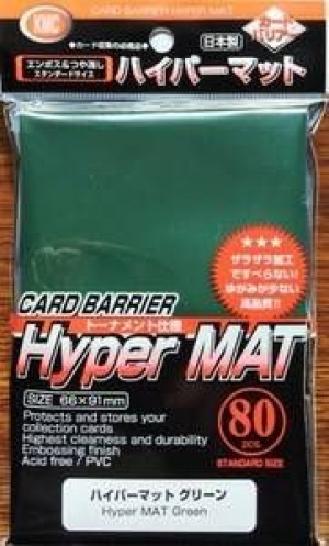 Protektory HYPER MAT KMC matowe koszulki MtG PRO Zielone 80 sztuk