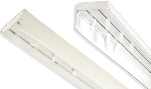 Szyna sufitowa PCV dwutorowa 320 cm kpl + OSŁONA
