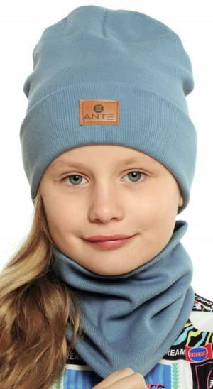 Komplet Dziecięcy CZAPKA KOMIN Golf Zima 2-6 lat