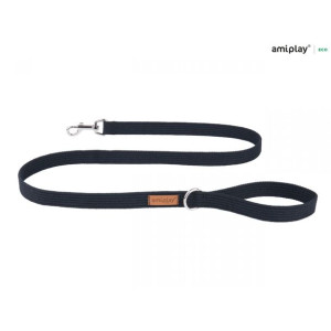 Amiplay Smycz Cotton Czarna 140 cm Rozmiar S