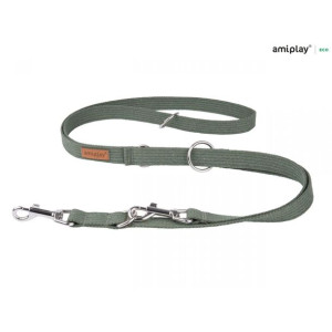 Amiplay Smycz Regulowana 6 w 1 Cotton Khaki 100 - 200 cm Rozmiar M