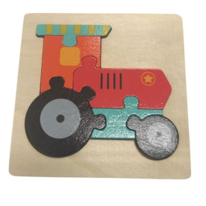Puzzle Drewniane Układanka Wzór Traktor