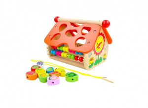Drewniany Sorter Edukacyjny Domek