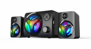 Głośniki Komputerowe Radio Fm Bluetooth 2.1 Do Pc Komputera Laptopa 6w Rgb