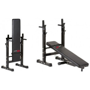 Ławka pod sztangę skośno- prosta 2w1 składana do pionu EB FIT