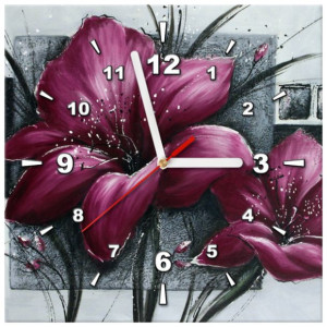 ZEGAR  Makowy duet 30x30