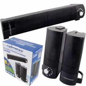 Głośniki Komputerowe Do Pc 2.0 Na Usb Soundbar Esperanza