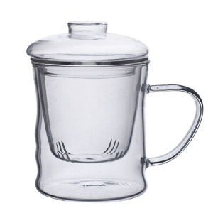 Szklanka / kubek ze szklanym zaparzaczem do napojów Andrea 350 ml