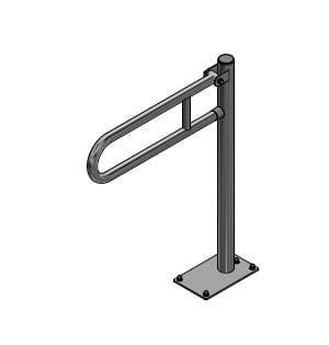 Poręcz łukowa uchylna podłogowa 60cm MAT