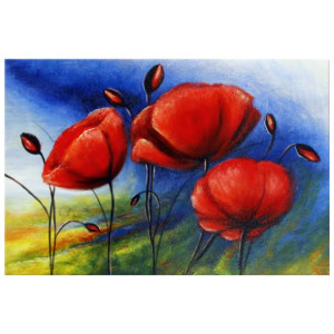 OBRAZ DRUKOWANY  Maki na polu 60x40