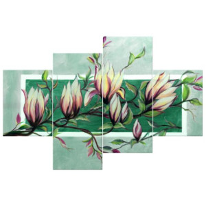 OBRAZ DRUKOWANY  Słodycz magnolii w zieleni 120x80
