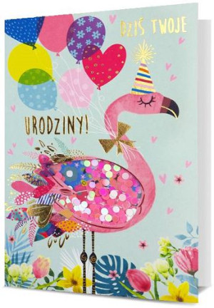 Kartka na urodziny z konfetti HM2334