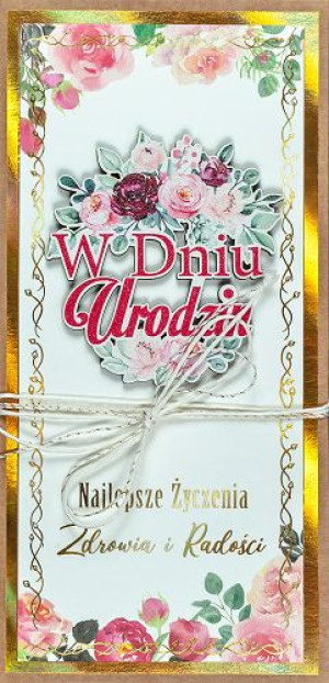 Kartka na urodziny z życzeniami LUXDG18
