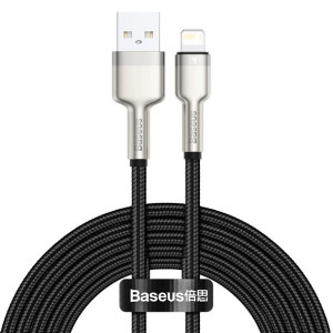 Baseus Cafule Metal Kabel Lightning 2.4a 1m Czarny