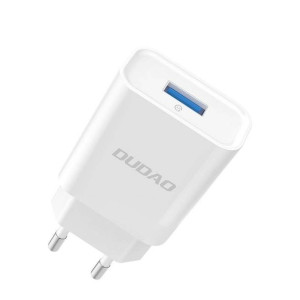 Dudao ładowarka sieciowa EU USB 5V/2.4A QC3.0 Quick Charge 3.0 biały (A3EU
