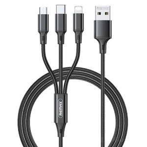 REMAX Gition kabel przewód 3w1 USB - Lightning/ USB Typ C/ micro USB 3.1A 1