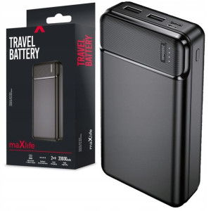 Powerbank Maxlife 20000 mAh 2X USB CZARNY