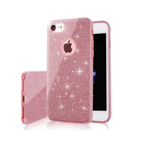 Nakładka Glitter 3w1 do Motorola Moto G9 Play / G9 / E7 Plus różowa