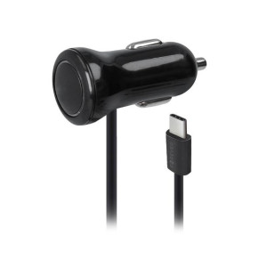 Forever ładowarka samochodowa M-01 2,1A czarna z kablem USB-C 1,2 m