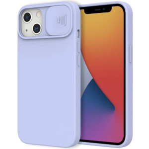 Etui IPHONE 13 Silikonowe z Osłoną na Aparat Nexeri Silicone Lens jasny nie