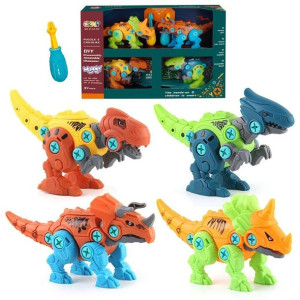 Woopie Zestaw Dinozaury Do Skręcania 4 Szt. Zestaw Konstrukcyjny W Pudełku