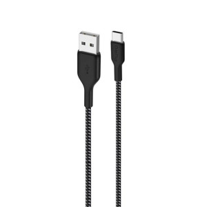 PURO Fabric Ultra Strong - Kabel w oplocie heavy duty USB-A / USB-C 2m (cza