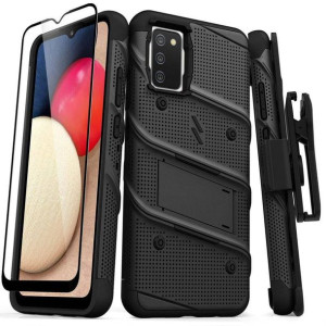 ZIZO BOLT Series - Pancerne etui Samsung Galaxy A02S ze szkłem 9H na ekran