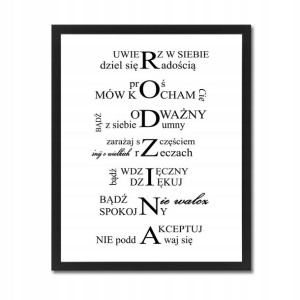 Nowoczesny obraz z napisami plakat RODZINA XXL