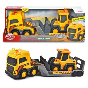Dickie Samochód Laweta Ze Spychaczem Construction Volvo Truck Team 32cm