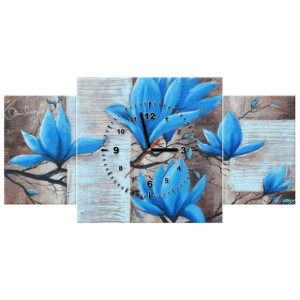 ZEGAR  Błękitna magnolia 80x40