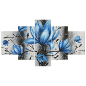 OBRAZ DRUKOWANY  Bukiet  turkusowych magnolii 125x70