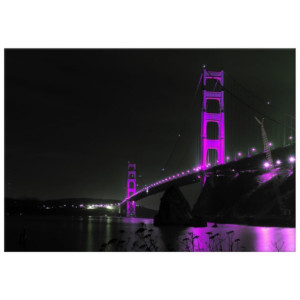 OBRAZ DRUKOWANY  Violet Golden Bridge -  Tanel Teemusk 100x70