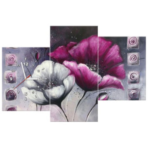 ZEGAR  Malowane maki 90x60