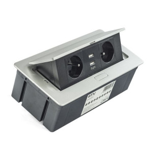 Gniazdo Wpuszczane Chowane W Blat Soft Usb Aluminium