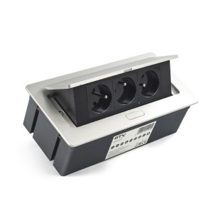 GNIAZDO WPUSZCZANE CHOWANE W BLAT SOFT 3 aluminium