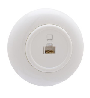 Gniazdo LAN RJ45 'Retro' z ramką, kat.5e