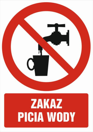 Znak - Zakaz picia wody GC004 Zakaz picia wody GC004DJPS