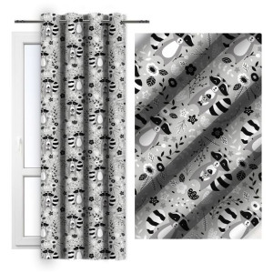 Zasłona dziecięca na przelotkach 140x250 D404-342-01 szopy