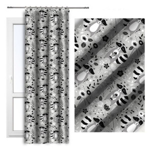 Zasłona dziecięca na taśmie 140x250 D404-342-01 szopy