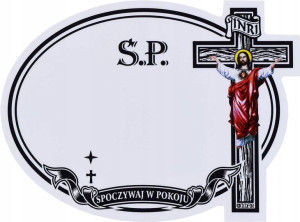 Tabliczka Nagrobna, Tabliczka Na Krzyż Nagrobny