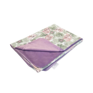 ALBERO MIO Kocyk Velvet Kids Summer Pink flowers G013
