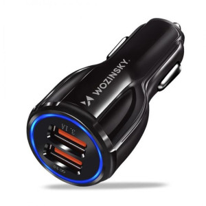 Wozinsky ładowarka samochodowa szybkie ładowanie Quick Charge 3.0 2 x USB