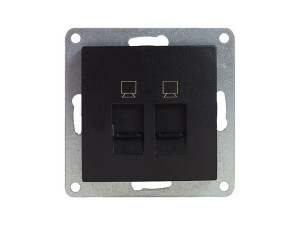 Gniazdo podwójne RJ45 LAN kat.5e system MODERN