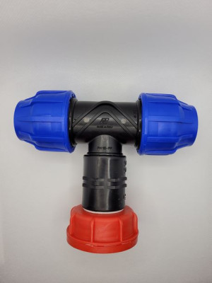 Trójnik złącze S60x6x32mm do kontenera IBC Mauzer