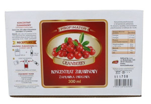 PROFIMATOR  koncentrat ŻURAWINOWY 300ml na nalewkę likier