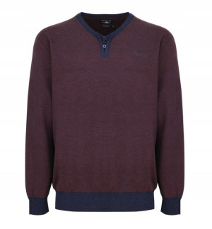 STATE OF ART sweter v-neck duży serek 3XL bawełna