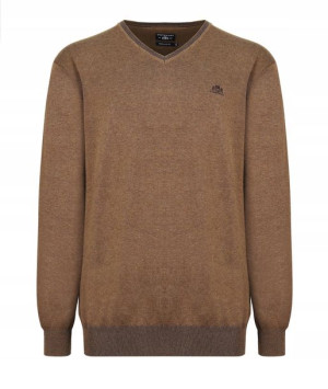 STATE OF ART sweter v-neck serek bawełna cienki