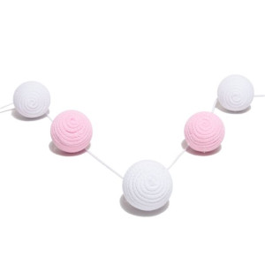 Girlanda dekoracja 3D - 5 kul 6 cm - różne kolory